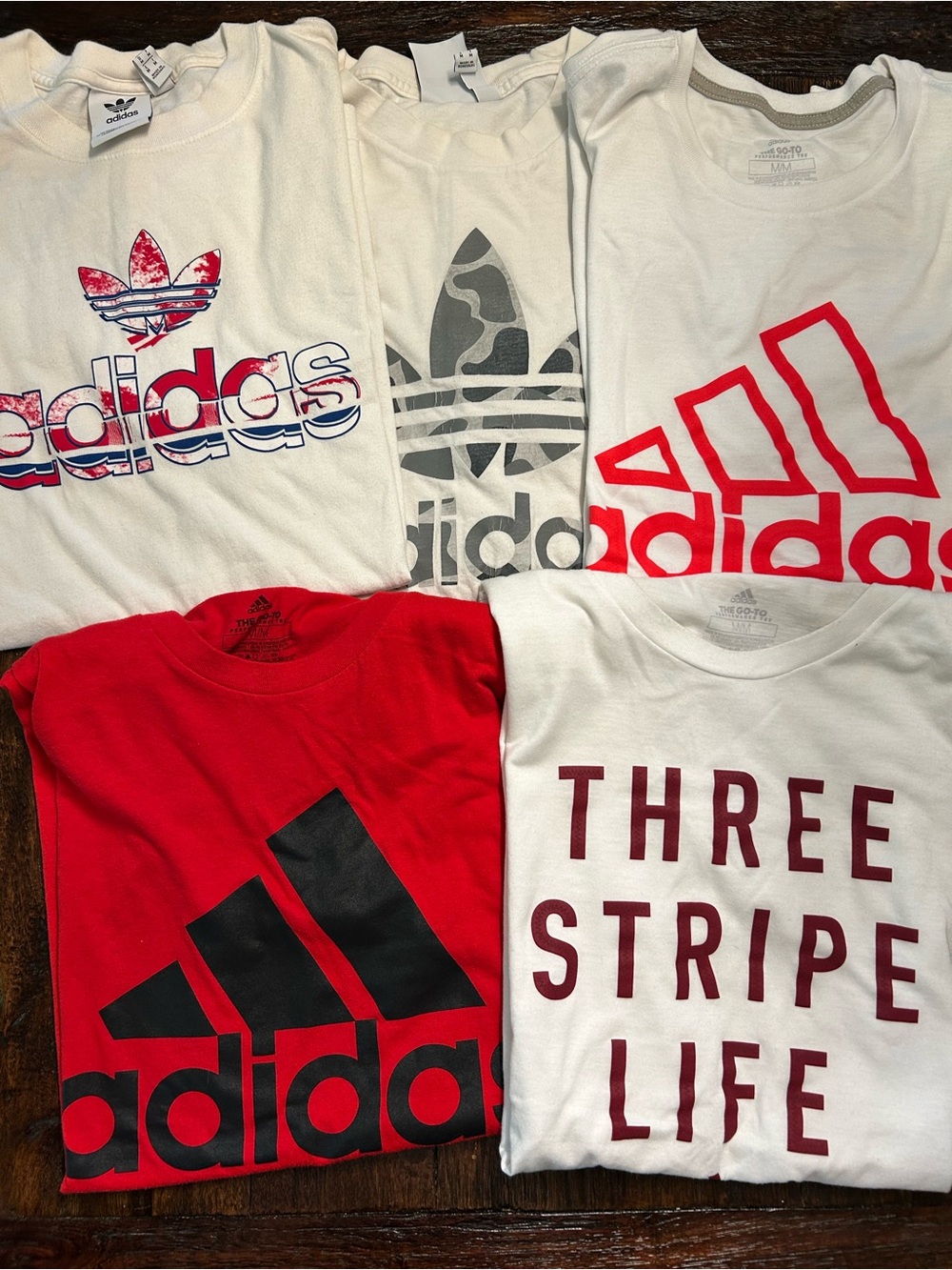 adidas Men’s White and Red Graphic Tee Pack - The Go-To performance tee